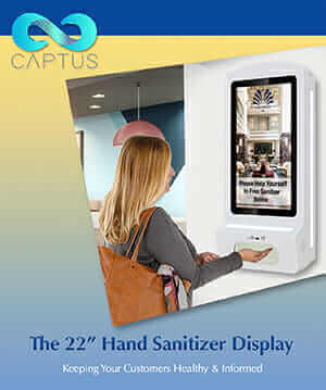 22-inch hand sanitizer display brochure